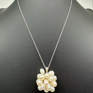 Timeless pearl pendant on an 18 inch chain.